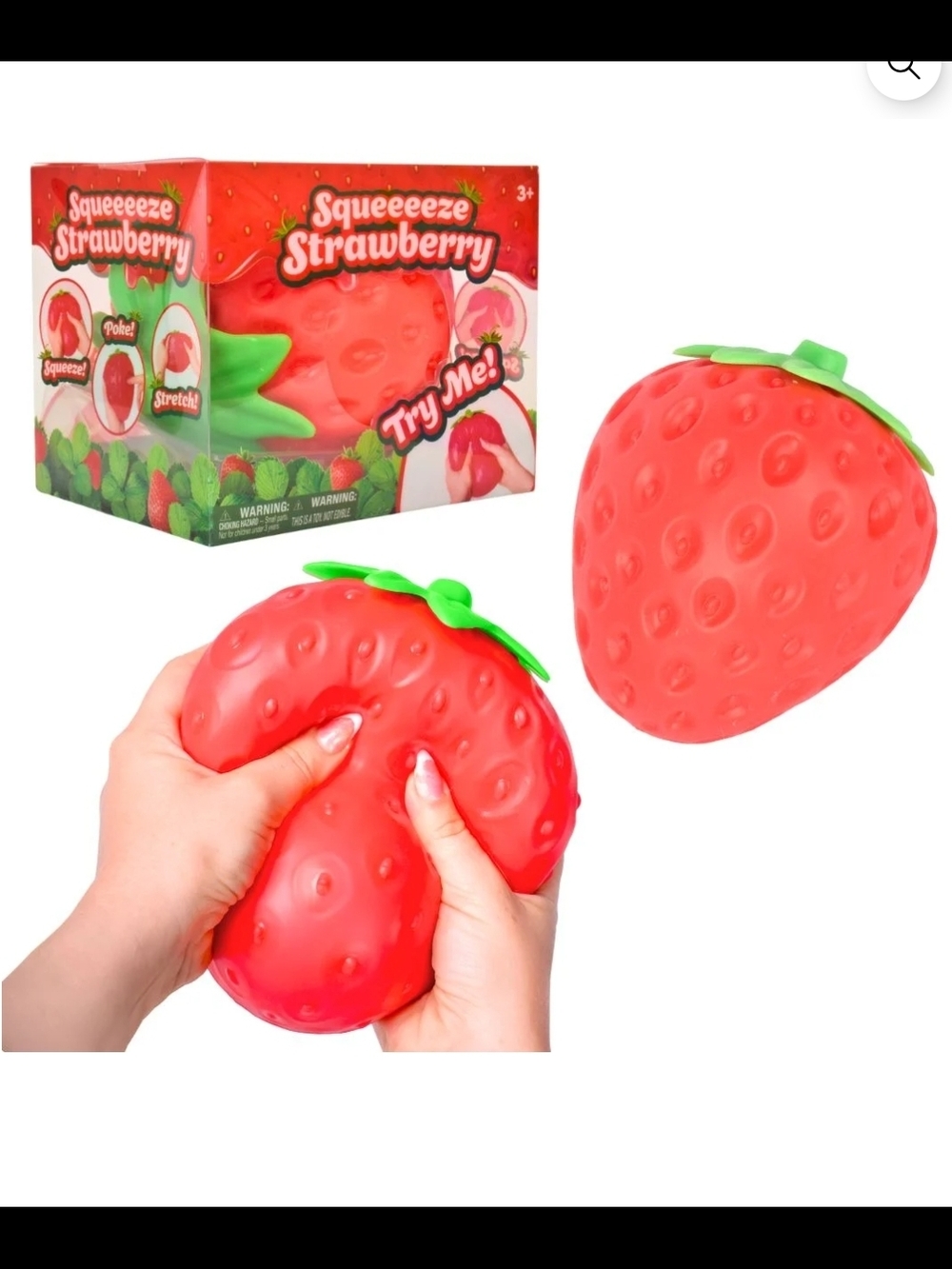 Squishy Extra Large Strawberry Giant
Stress Ball-NEW